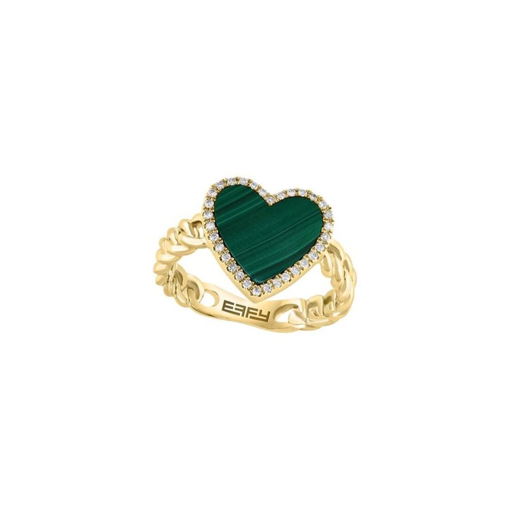 Effy Fine Jewelry 14K 2.21 Ct. Tw. Diamond & Malachite Ring